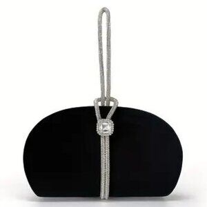 BLACK & SILVER EVENING BAG